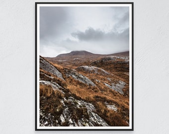 Fine art print | Scotland | The beautifully barren highlands | Moody nature photo | Minimalist decor | Dramatic landscape