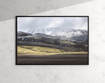 Fine Art Print Island | Landmannalaugar Bild | Vulkanische Schichten | Nordische Landschaft | Naturfotografie | Dramatisches Bergfoto