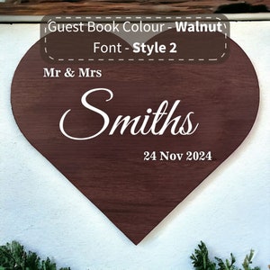 Wooden Guest Book Alternative, Custom Rustic Wedding Guestbook, Personalise Unique Wedding Decor Sign image 8