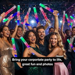 Corporate Personalised LED Foam Glow Sticks