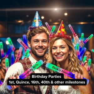 Birthday Personalised LED Foam Glow Sticks