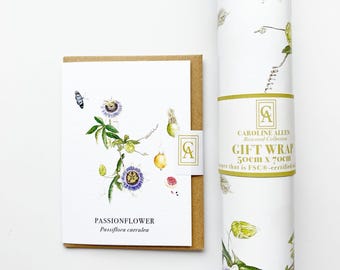 Botanical Passionflower Gift Wrap