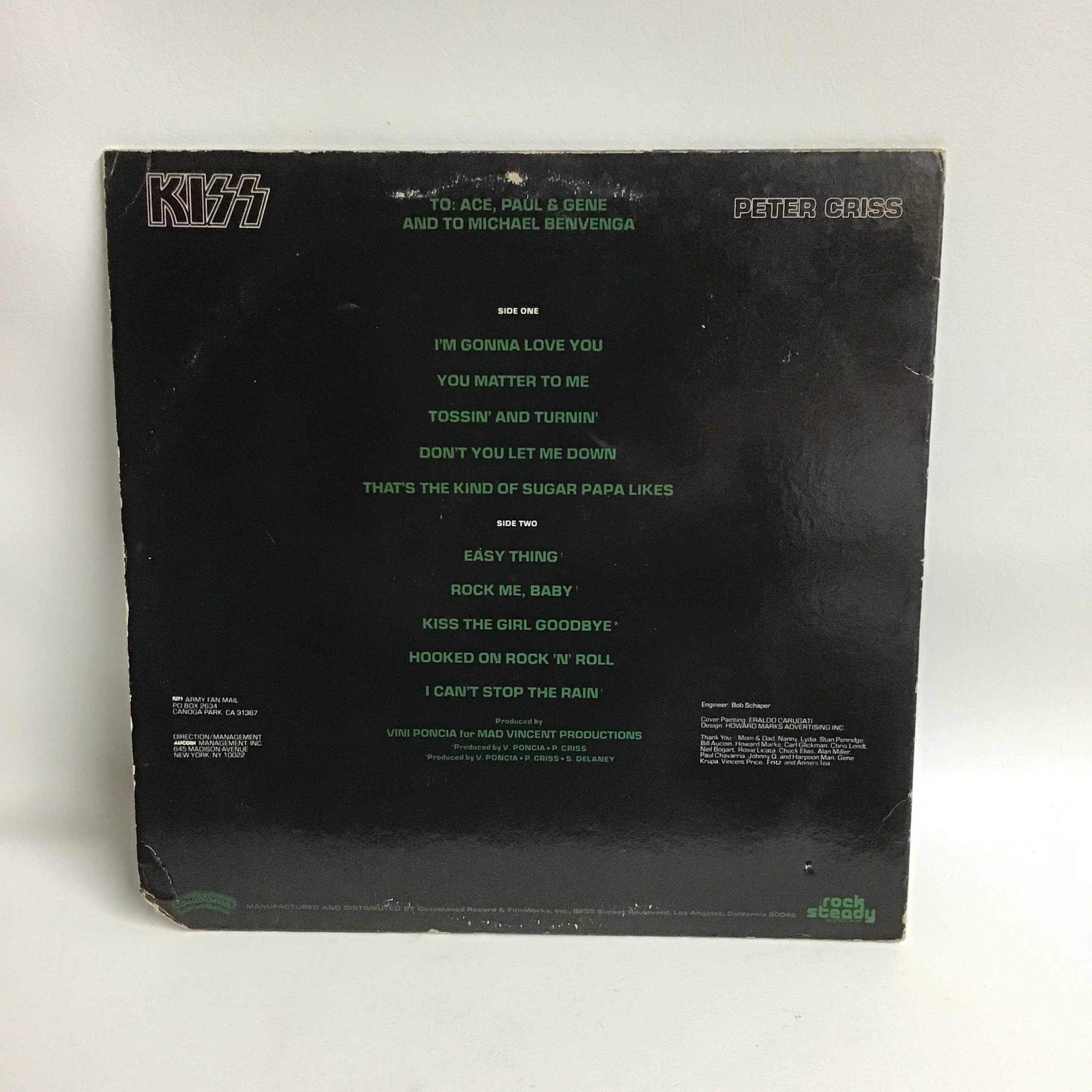 KISS - Peter Criss Vinyl Album - Etsy