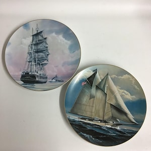 Rosenthal Group For The Danbury Mint American Great Sailing Ships The America and The Charles W. Morgan