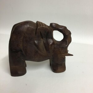 Vintage Wood Hand Carved Elephant
