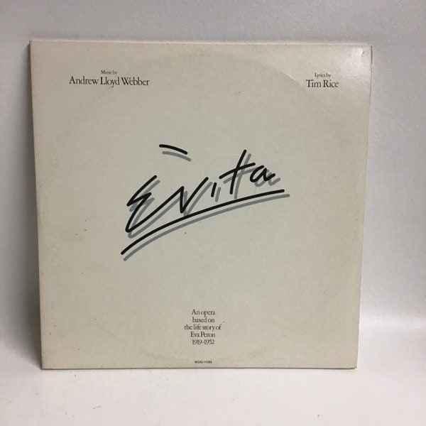 Evita An Opera Based on Eva Peron Vinyl Album