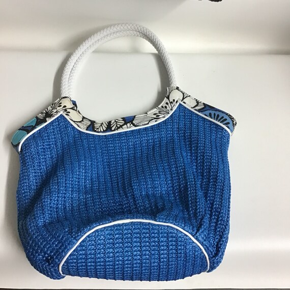 Vera Bradley Straw/Wicker Woven Bucket Bag - image 3