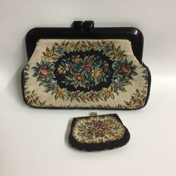 Vintage Tapestry Evening Clutch - image 3