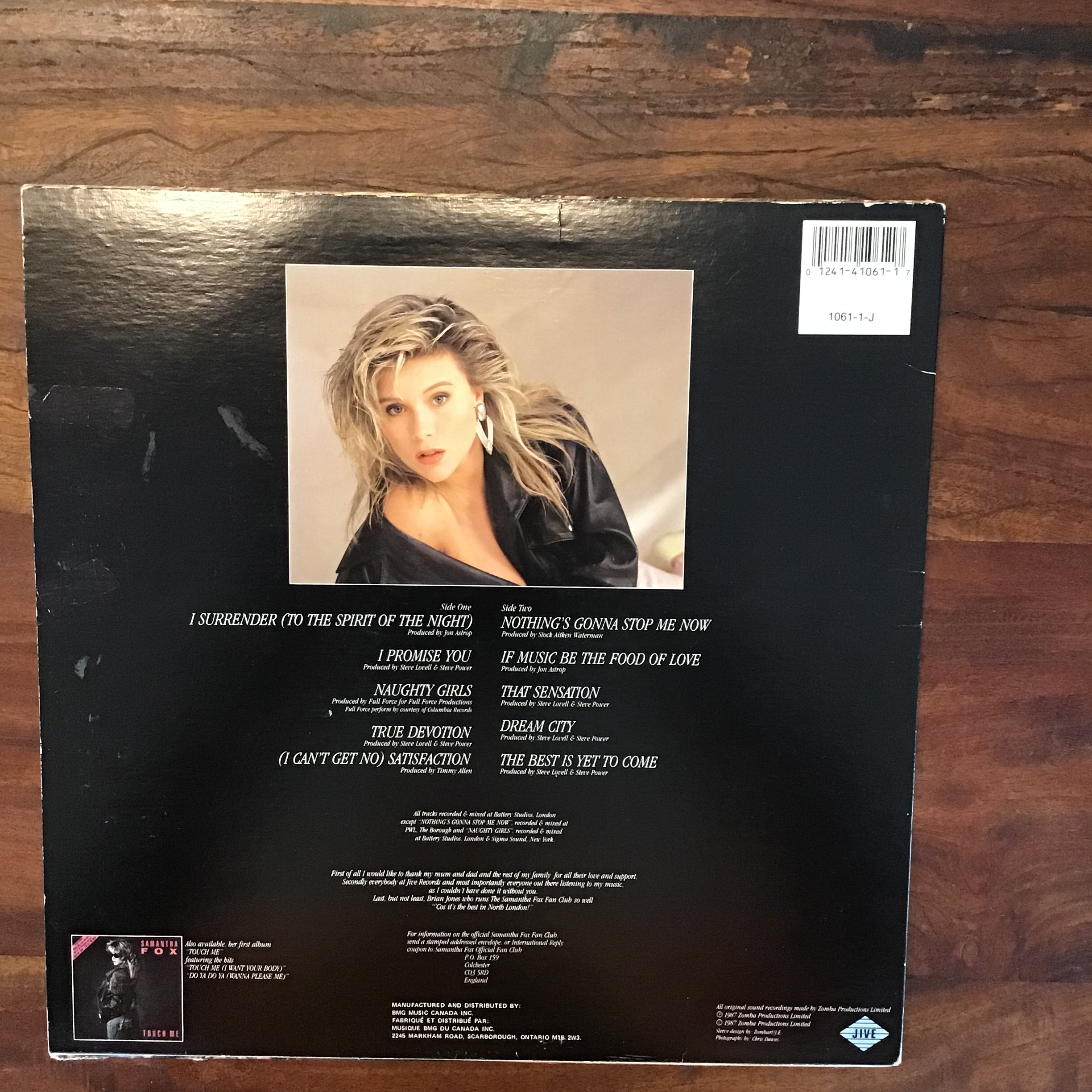 Samantha Fox Vinyl Album Self Titled Album - Etsy