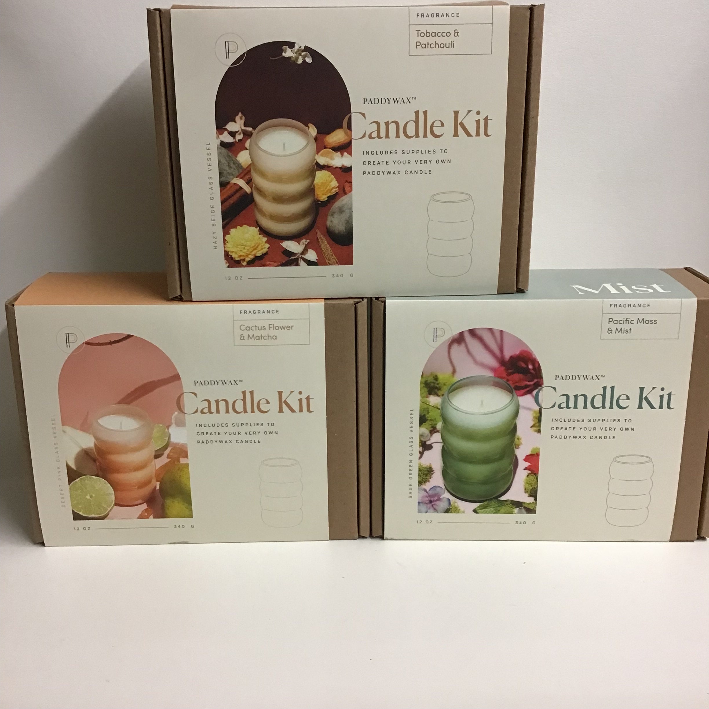 Soy Candle Making Kit to Make 2 DIY Scented Amber Glass Jar Candles 