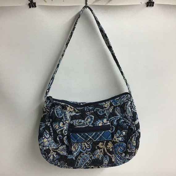 Vera Bradley Windsor Navy Paisley Shoulder Bag - image 1