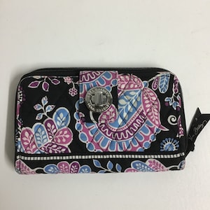 Vera Bradley Zip Around Twist Lock Wallet