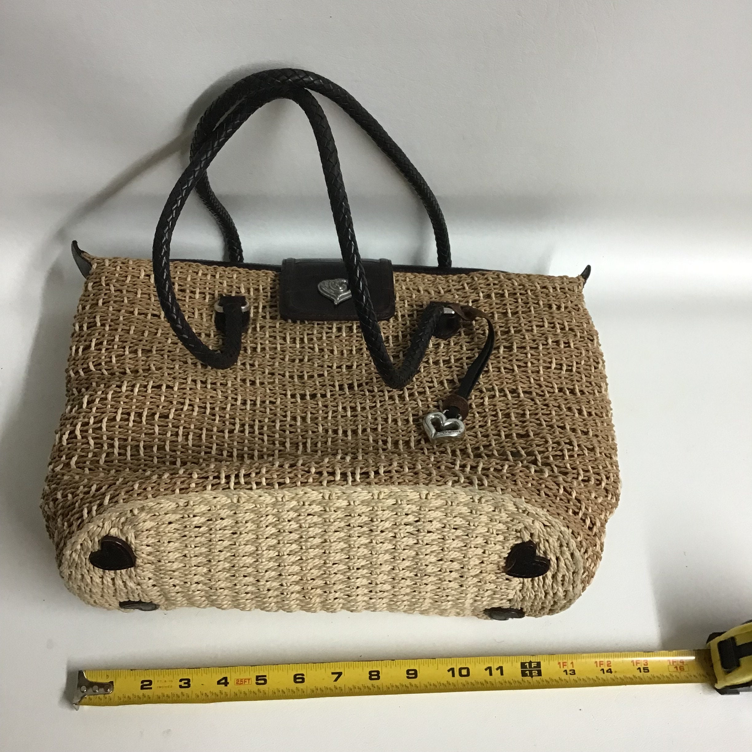 Sac à Main Brighton En Paille Avec Accents Cuir - Taille Medium - Condition Parfaite (MINT) - Occasion