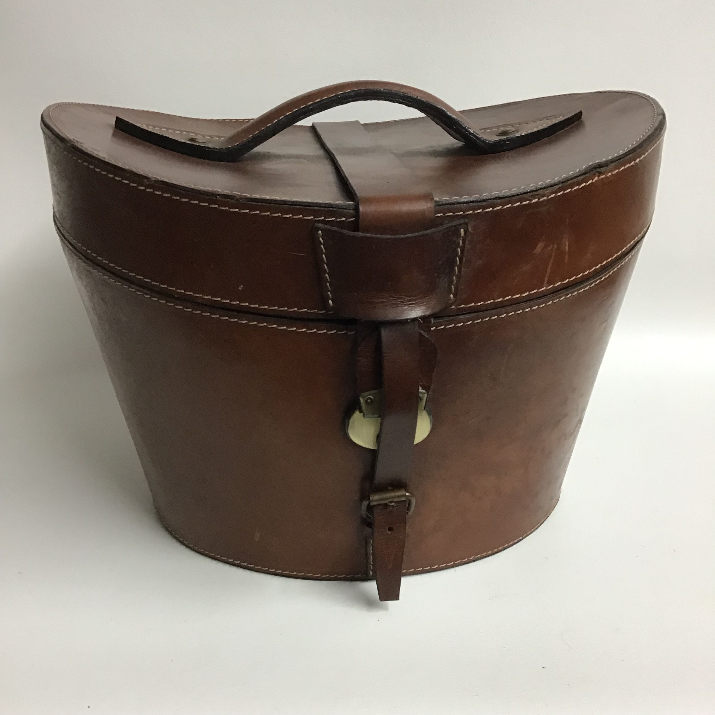 Vintage Bombay Company Leather Top Hat Box - Etsy
