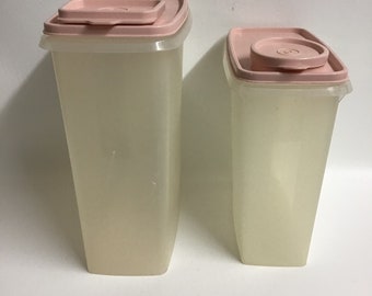 Vintage Pink Tupperware, Set of 5 Round or Oblong Containers, Cereal  Container