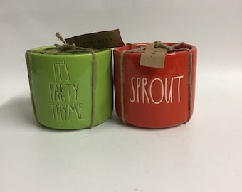 Rae Dunn Round Ceramic Planter