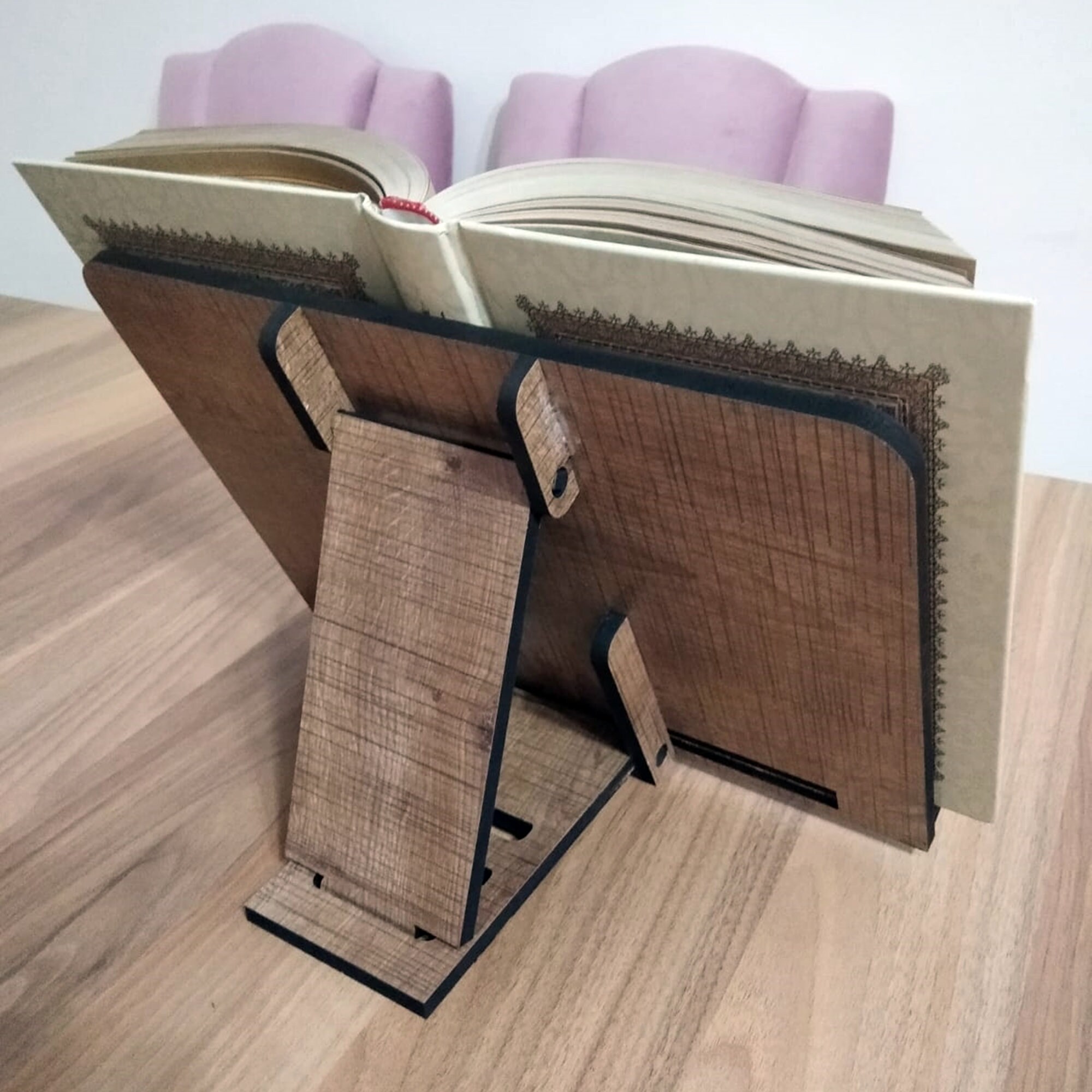 Adjustable Wooden Book Reading Stand Ipad Stand Photo Etsy