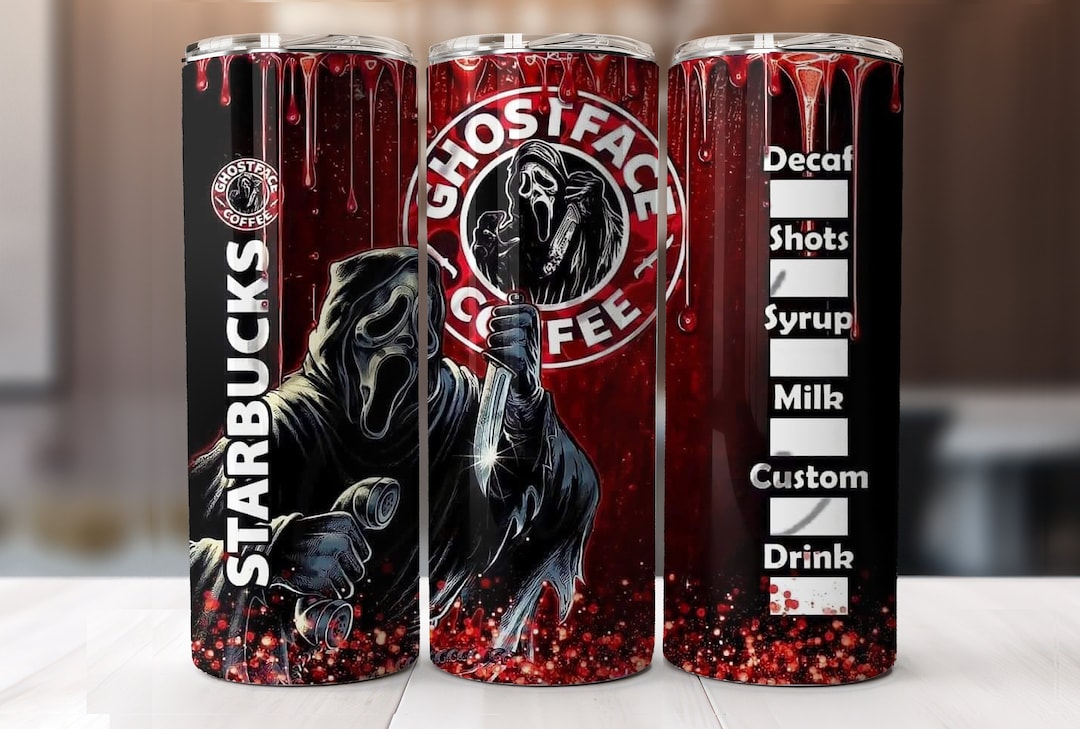 Starbucks Halloween Tumbler Design 20 Oz Skinny Tumbler Etsy