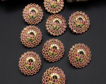 Lotus Gold Plated Hair Pins Set – Bridal Hair Accessories