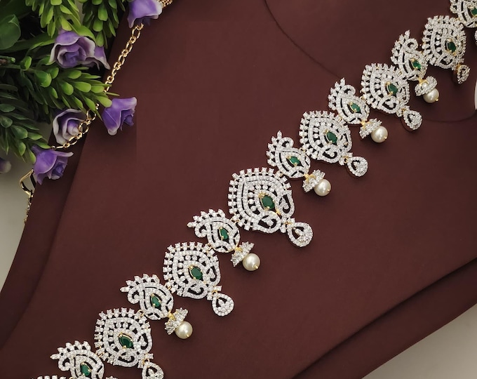 Adjustable Waist Belt/ Vaddanam/ Kamarband With Multicolor Pendant