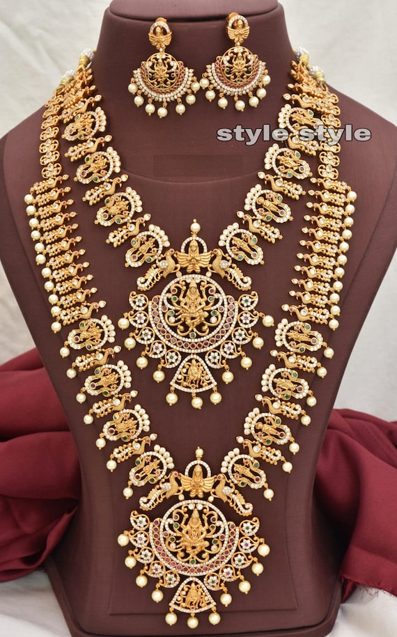 Exquisite Gold Polished Indian Wedding Jewelry Set bridal Necklace Earrings traditional Indian Bridal Jewelry kundan Necklace indian Bride. Etsy Canada