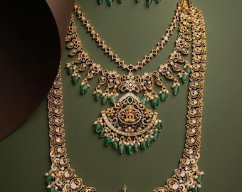 Antique Gold Lakshmi Vaddanam | South Indian Temple Waist...