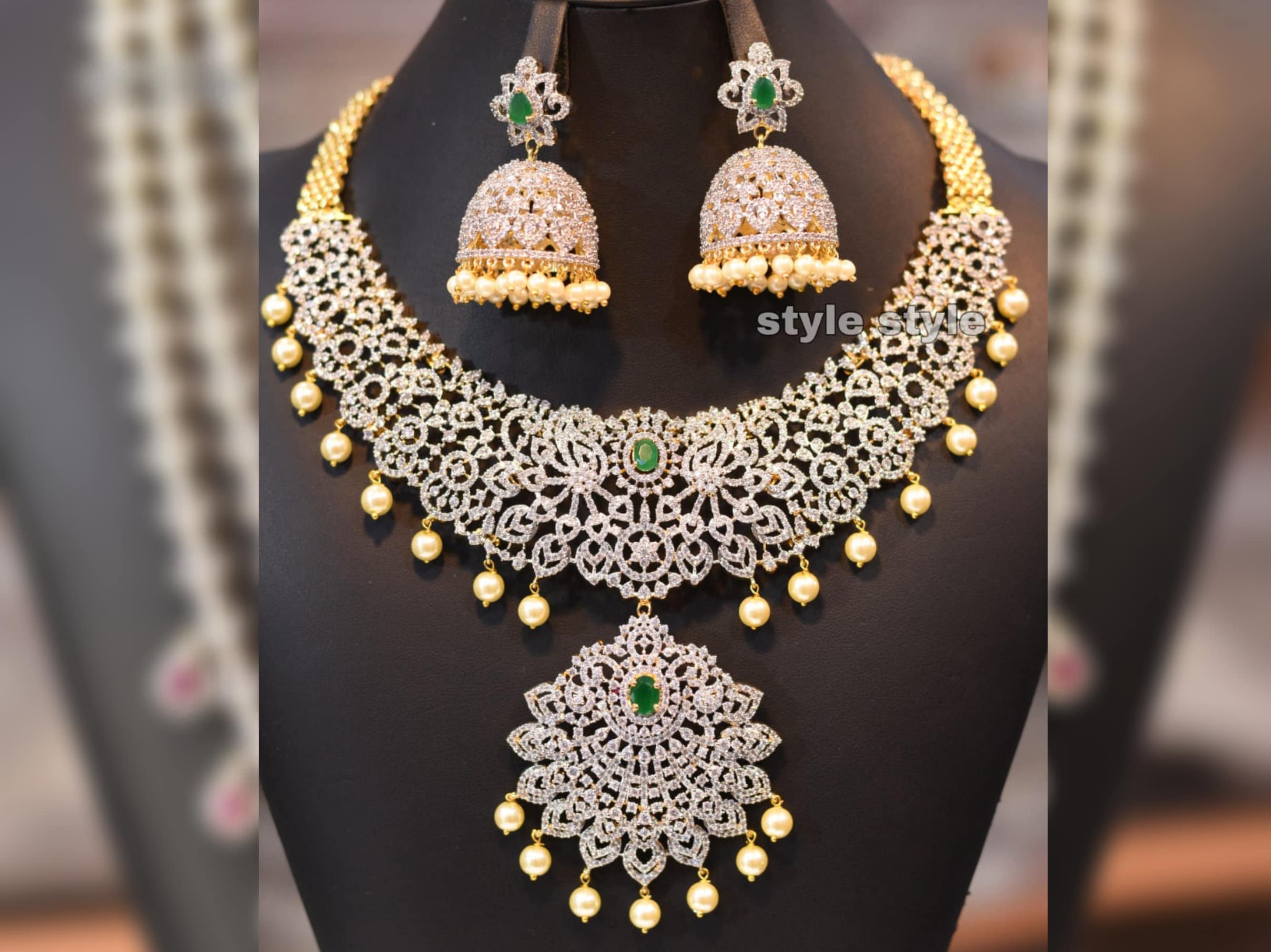 Latest diamond necklace deals designs with price
