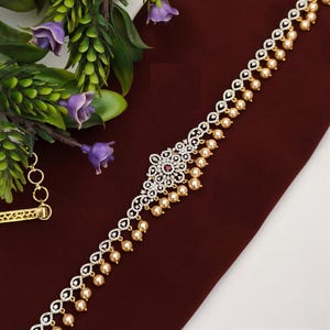 AD stone Gold finish Bridal Hip Chain-Traditional Hip Chain-simple hip chain-Waist belt-Hip belt-Belly chain