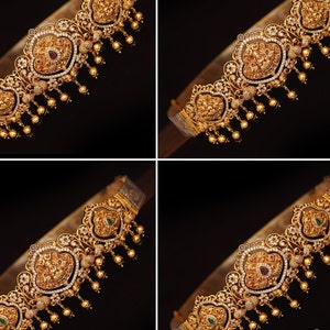 White Color Gold Plated Faux Diamond Waist Belt / Kamarbandh - MWB34