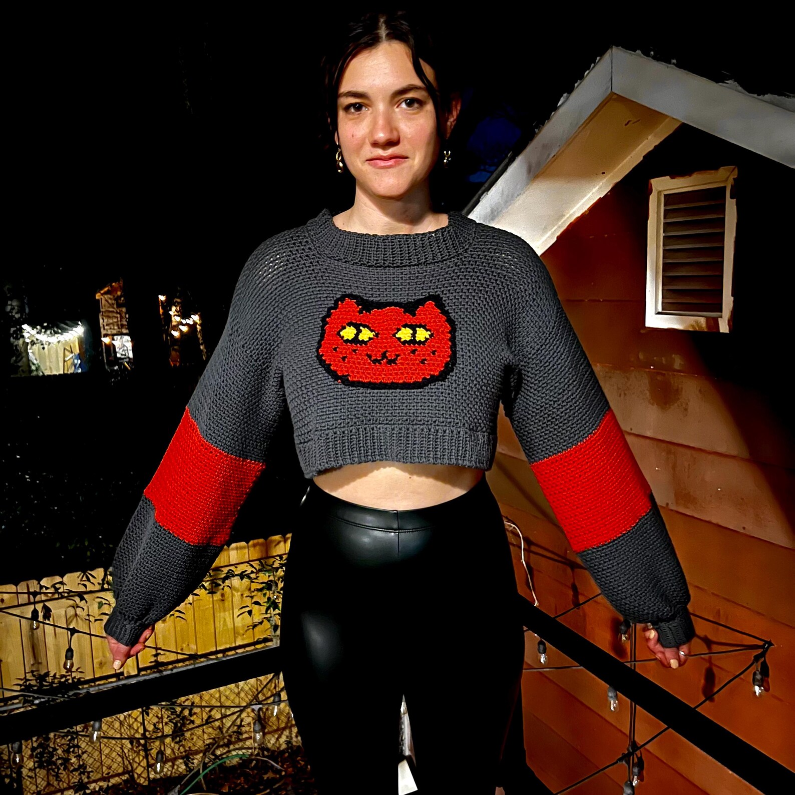 Queen of Halloween Glitter Script Sweater