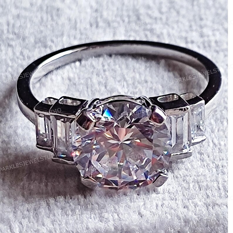 1920s 2.35ct Round White Diamond Titanic Engagement Ring Etsy