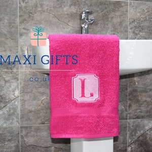Personalised Embroidered Monogram Luxury Cotton Towel Bath / Hand Towel Heavyweight Spa High quality Perfect Gift Keepsake