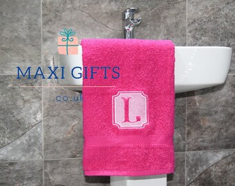 Personalised Embroidered Monogram Luxury Cotton Towel Bath / Hand Towel Heavyweight Spa High quality Perfect Gift Keepsake