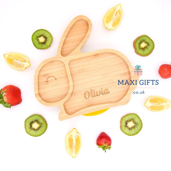 Personalisierter Babyteller Hase Bio Bambus mit Saugnapf | Personalisierte  Geschenke Weaning Feeding | Mdchen Junge Baby Shower Toddler Teller - Etsy  Schweiz