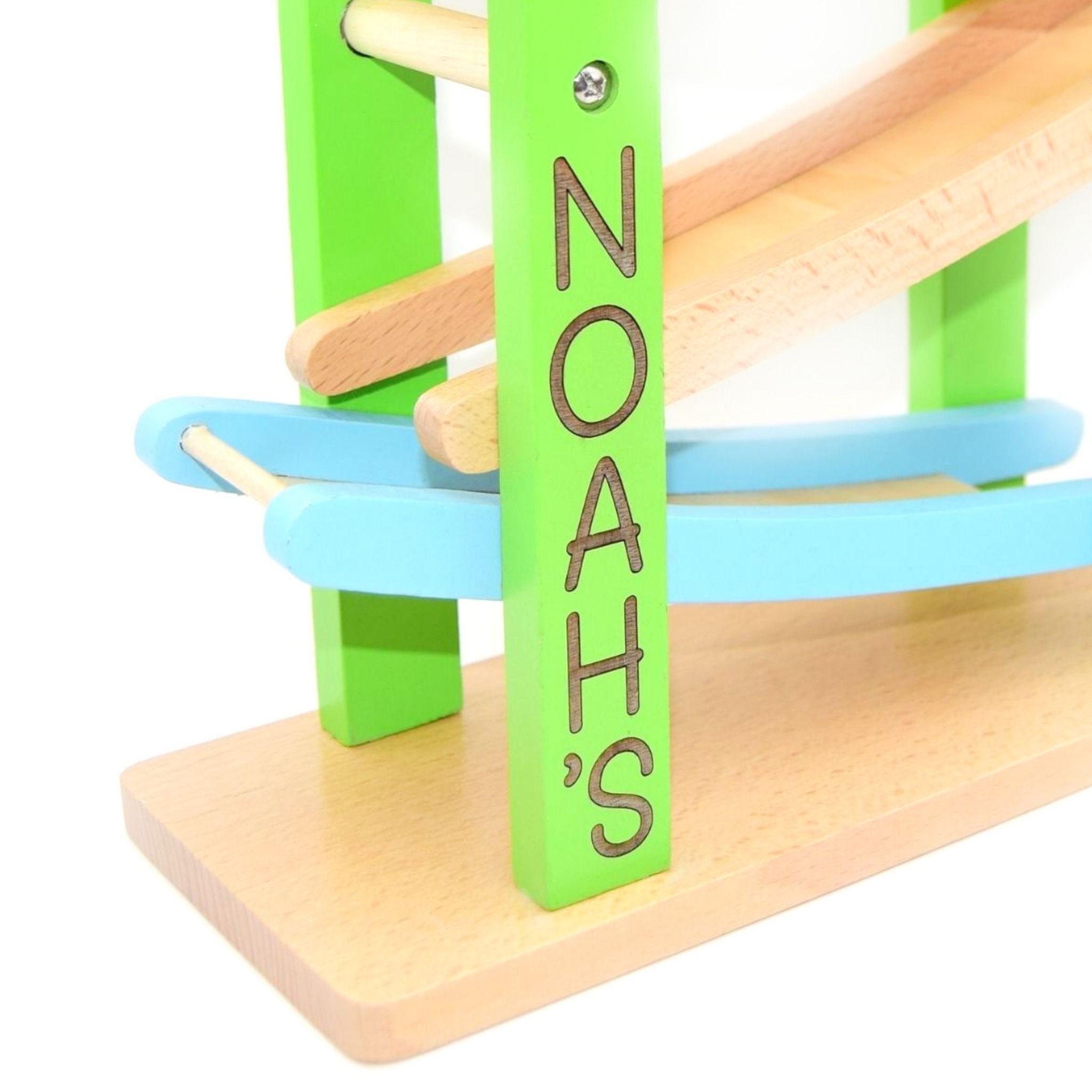 Personalised Wooden Car Ramp Racer Toy Set Personalised Etsy