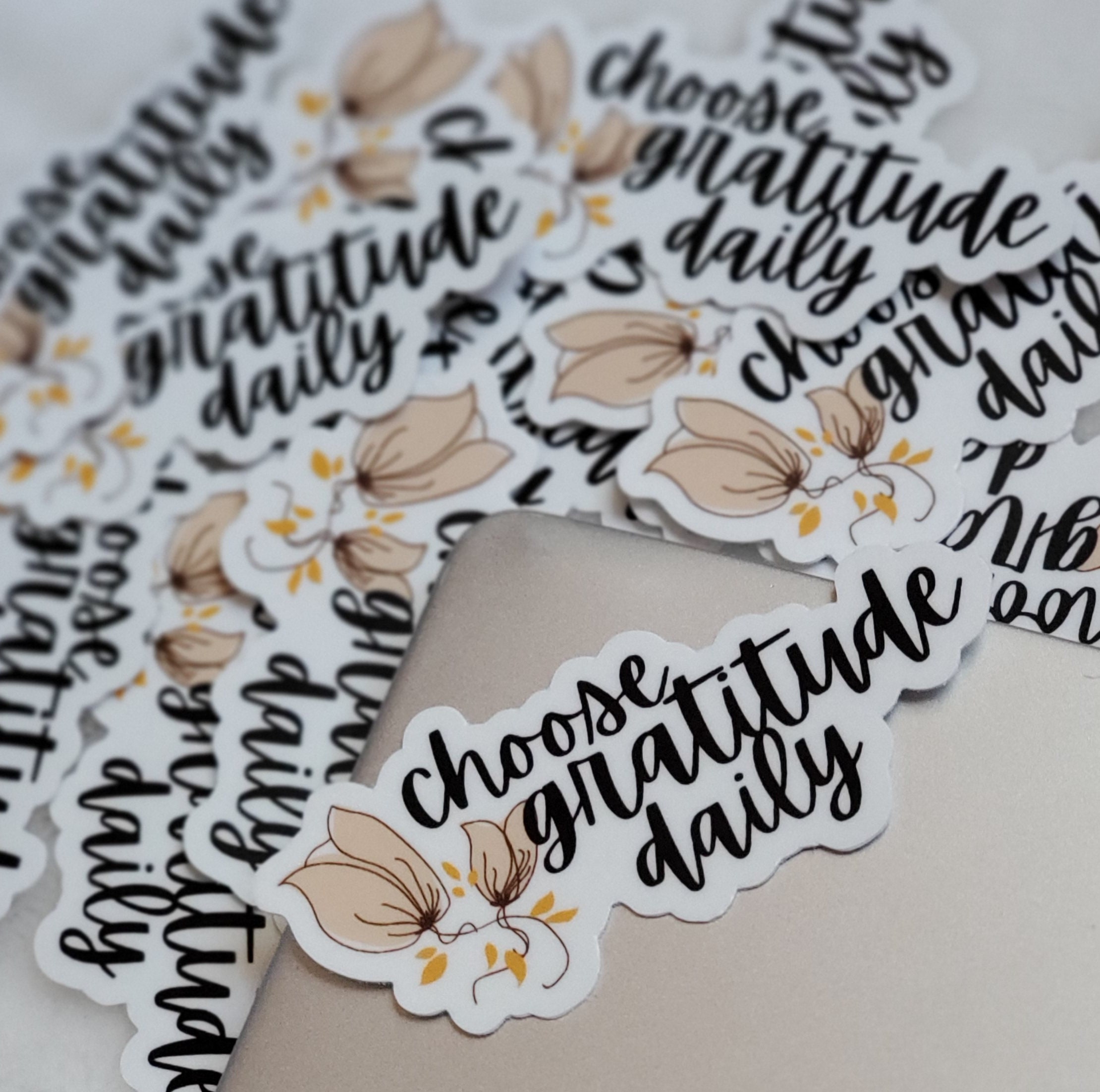 Floral Sticker Gratitude Sticker Gratitude Gift | Etsy