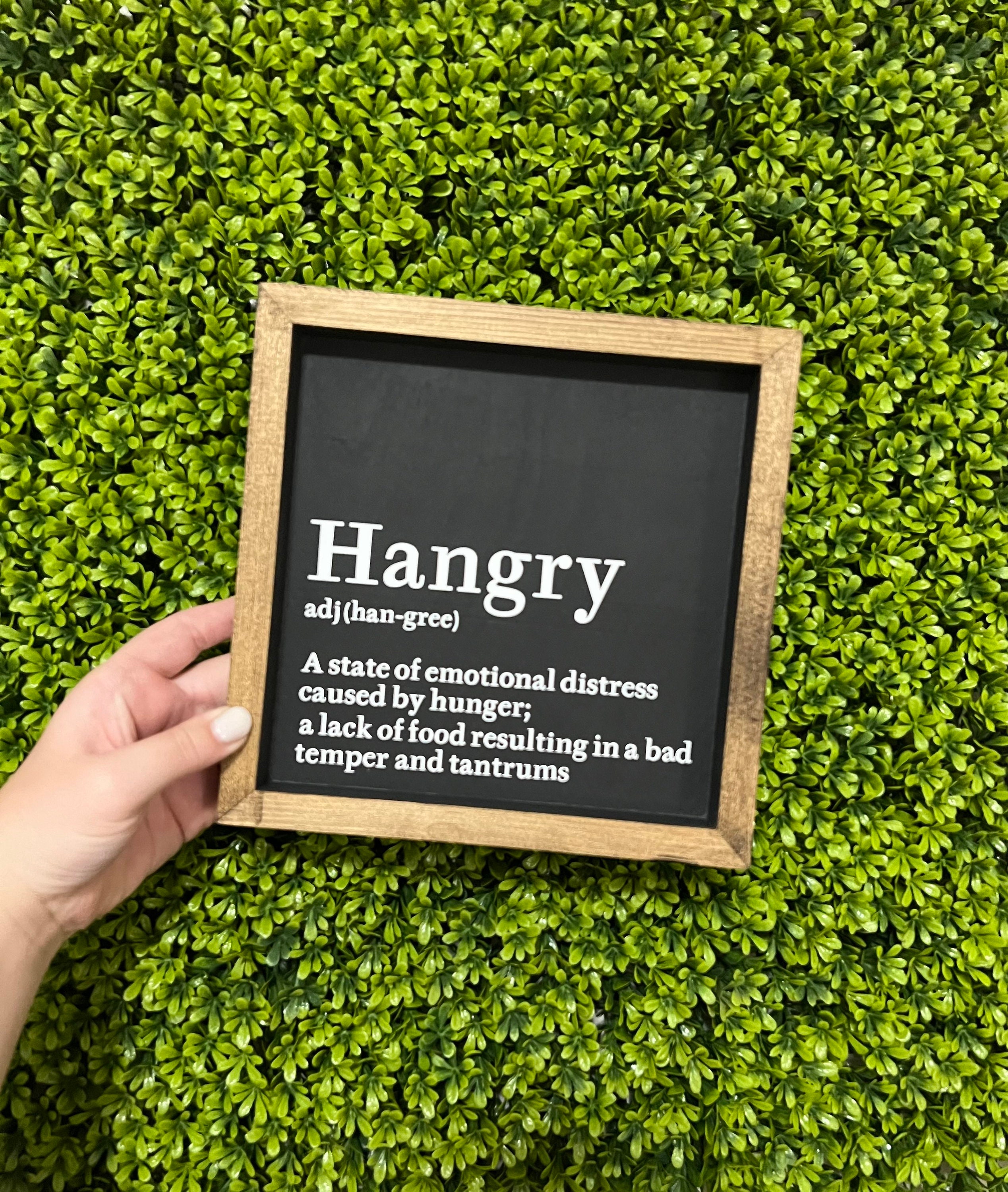 Hangry Definition SVG - EPS- PNG - Dxf - Cutting Board Graphic - Kitchen  Sign Graphic - Cut File - Vector File - Glowforge Tested - Cricut