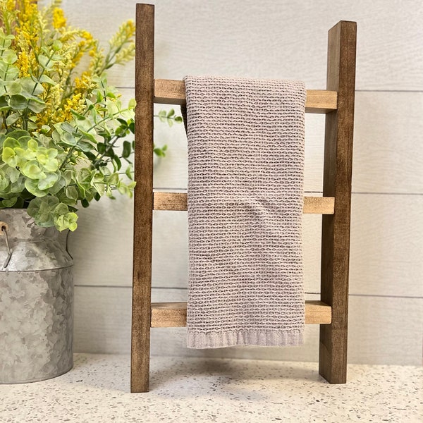 Tea Towel Ladder | Wooden Ladder | Hand Towel Ladder Kitchen Towel Ladder | Hand Towel Holder | Hand Towel Ladder | Farmhouse | Housewarming