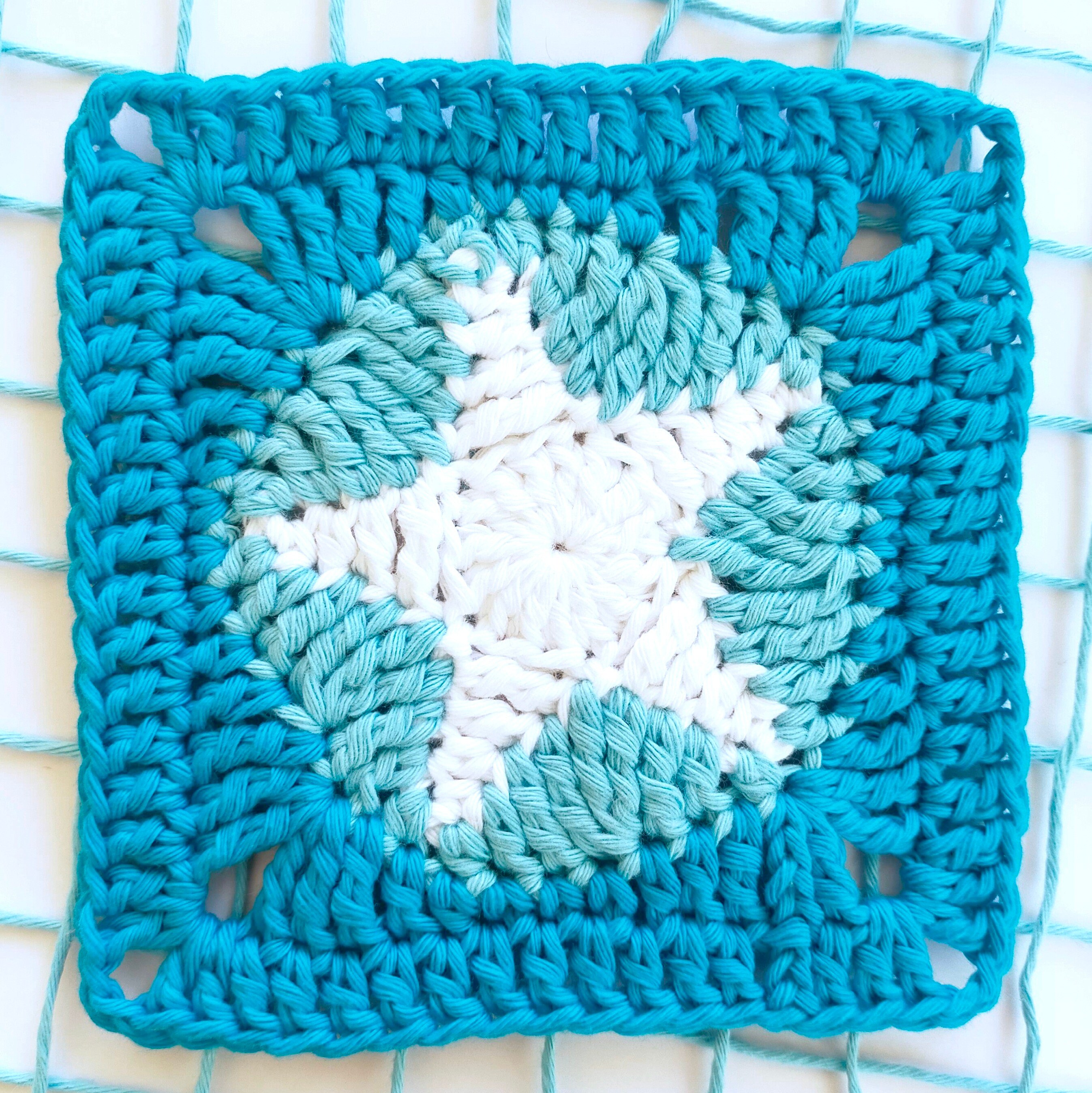 Granny Square Pattern Star Granny Square Crochet Blanket 