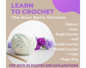 How to crochet for beginners, easy crochet guide, learn to crochet, basic crochet stitches, how to crochet a magic circle, crochet tutorial