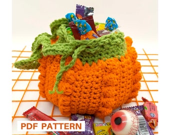 Crochet pumpkin bag tutorial, purse for Halloween, Halloween pumpkin for collecting treats or adding a festive flair, crochet pattern