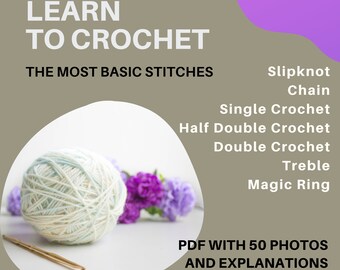 How to crochet for beginners, easy crochet guide, learn to crochet, basic crochet stitches, how to crochet a magic circle, crochet tutorial