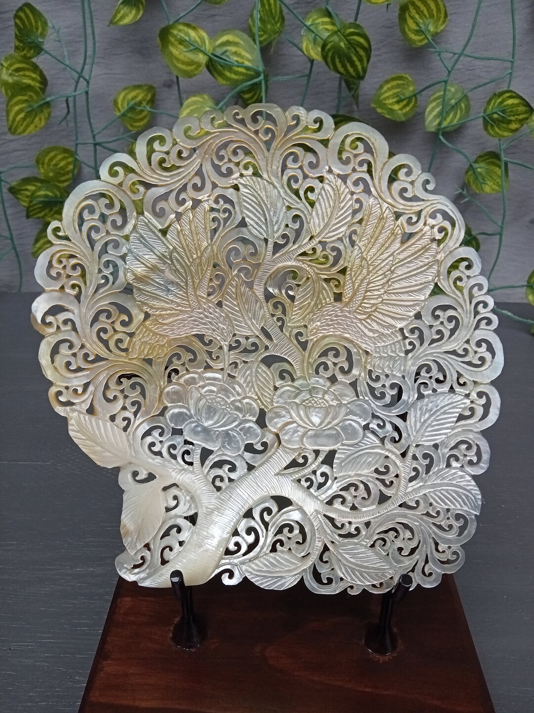 Carved Mother of Pearl Hummingbird Theme,south Sea Pearl Shell,real and ...