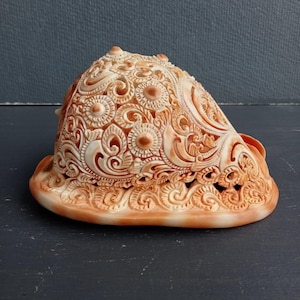 Carved Conch Shell Red Helmet Shell Natural Seashell
