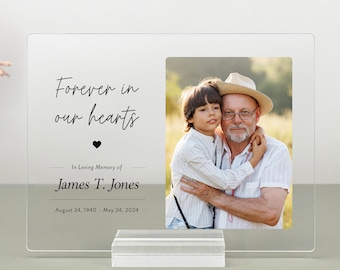 Custom Memorial Photo Plaque — Personalized In Loving Memory Acrylic Sympathy Gift