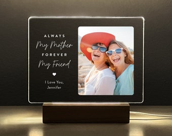 Mother's Day LED Plaque • Personalized Gift For Mom • Happy Mothers Day First • Custom Photo Light LED • Family Portrait • MDP02