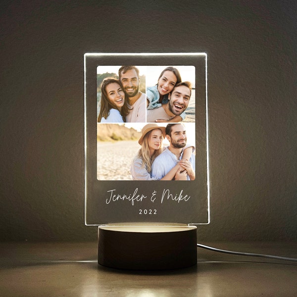 Custom Photo Collage LED Light, Best Friends, Personalized Home Decor, Engagement, Family, Gift for Her Him, Couples Gift, LED Frame, PCP02