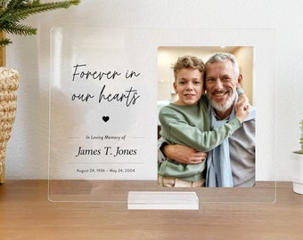 Custom Memorial Plaque Photo • In Loving Memory • Personalized Memorial Gift • Sympathy Gift • Bereavement Gift  • MP01