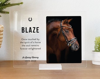 Horse Memorial Gift • Horse Photo Memorial Keepsake •  Horse Sympathy Gift • HMP01