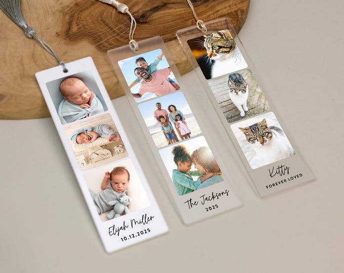 Personalized Photo Bookmark: Custom Gift for Families, Friends, Book Lovers, Readers